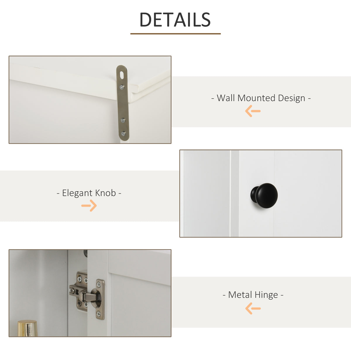 Armario de pared para baño con estantes
