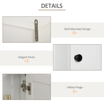 Armario de pared para baño con estantes