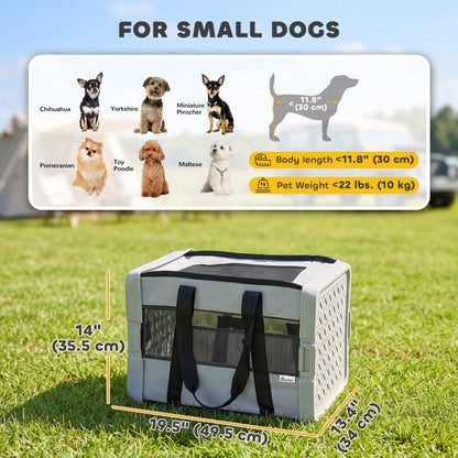 Soft-sided foldable small pet carrier bag
