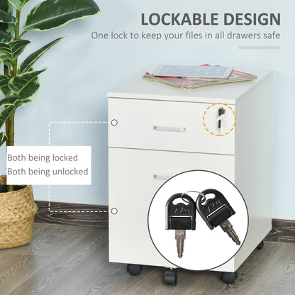 Mobile locking filing cabinet