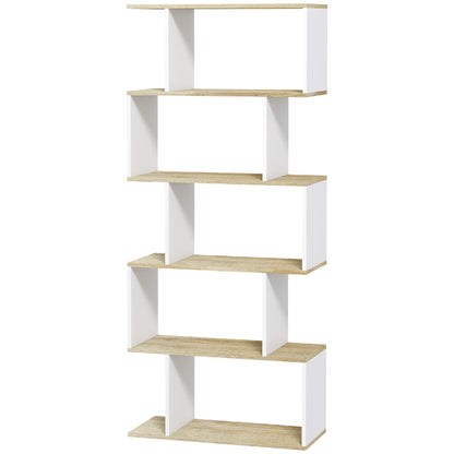 Librería en S de 5 niveles — bicolor