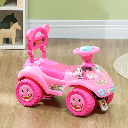 Toddler Push Car with Horn, Lights and Music