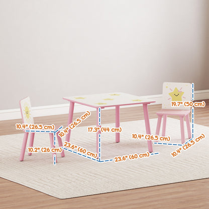 Kids Table and Chair Set — Set of 3