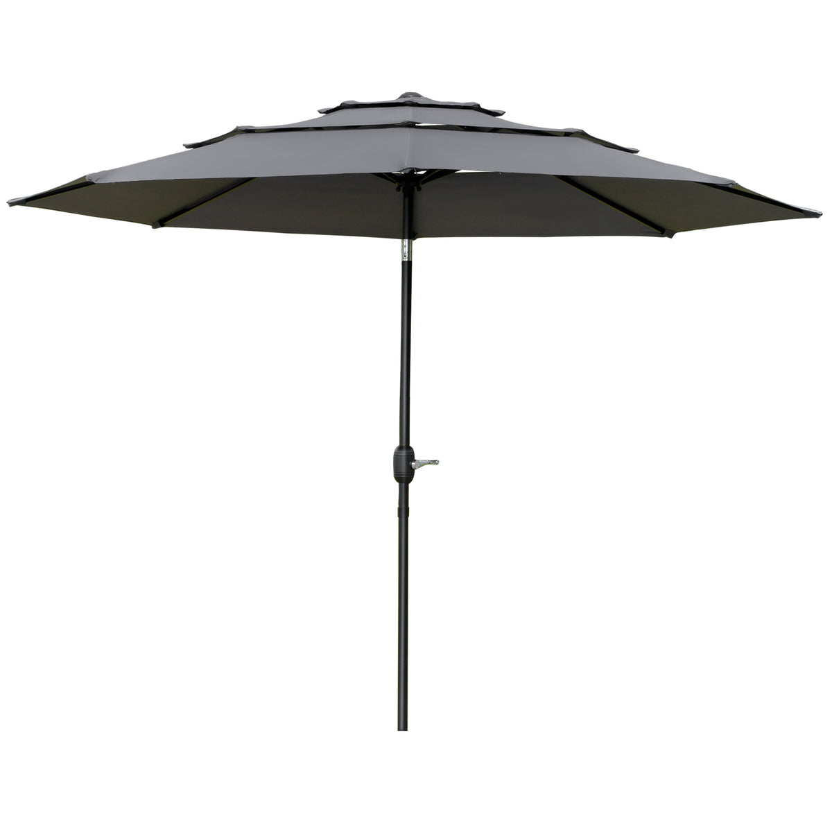 3-Tier Patio Umbrella with Crank and Tilt 9 ft