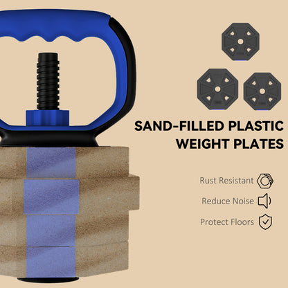 Adjustable Dumbbell Set 6-in-1 44 lbs
