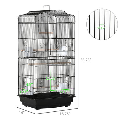 Flight Bird Cage 2 Doors with Perches and Feeders