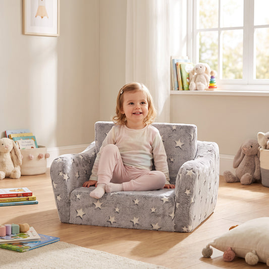 Toddler couch glow in the dark stars