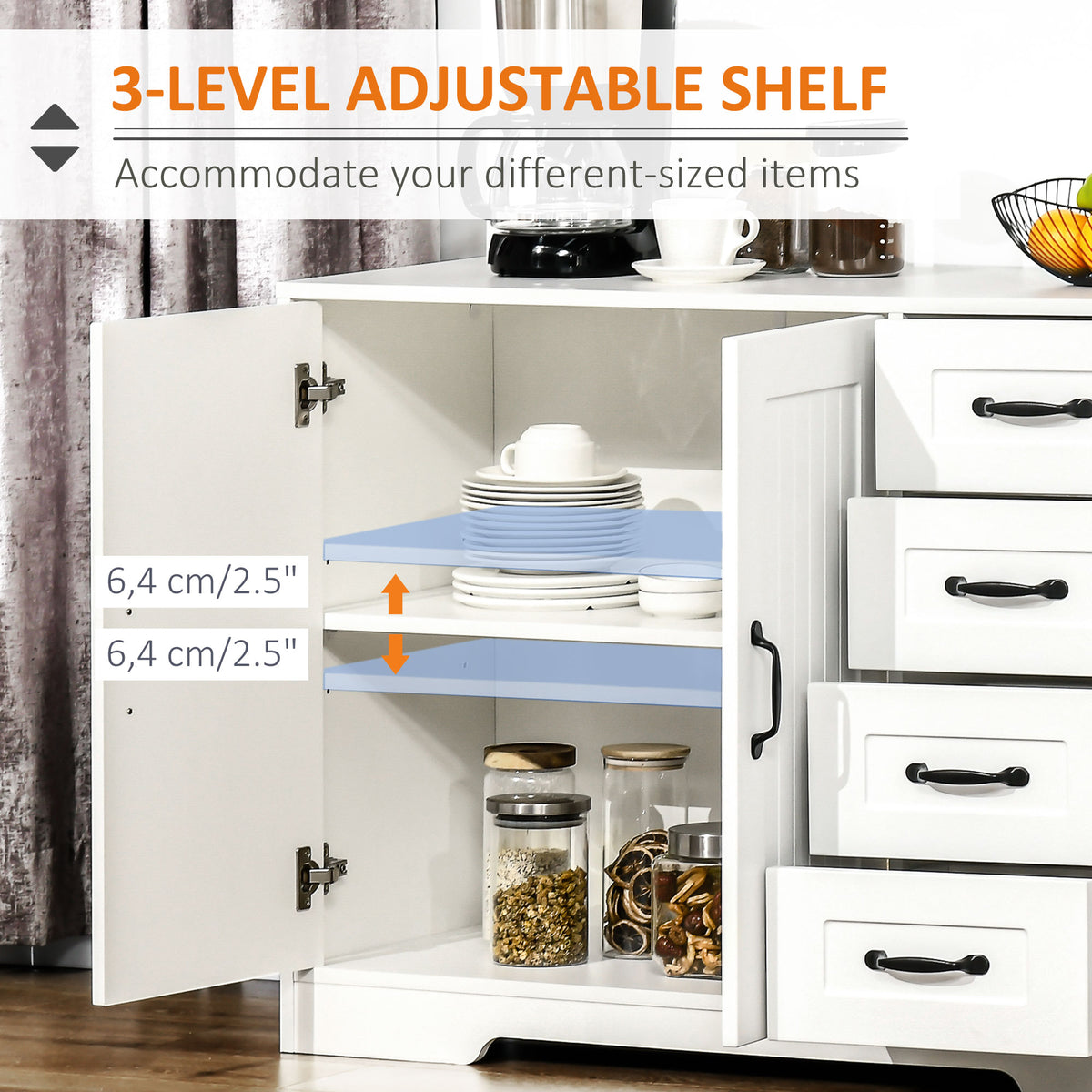 Modern storage sideboard buffet cabinet