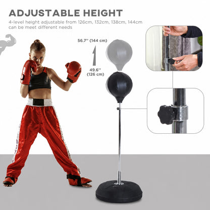Freestanding Punching Bag with Stand Gloves and Pump