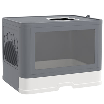 Caja de arena cerrada para gatos