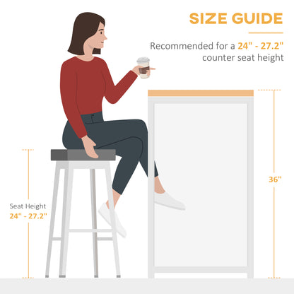 Extendable Bar Table with Adjustable Storage Shelves