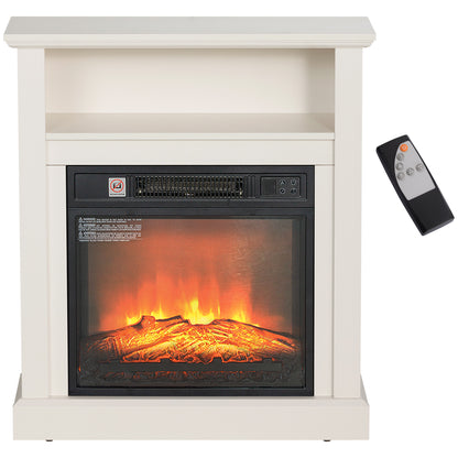27" Electric Fireplace with Mantel and Thermostat