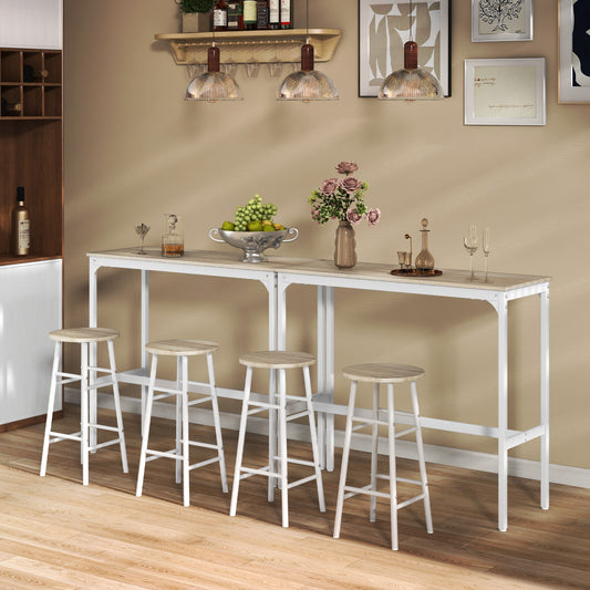 Conjunto de bar de 3 piezas: mesa alta y taburetes