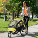 2-in-1 Kids Bike Trailer Foldable with Stroller