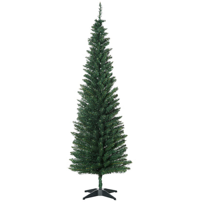 Pino de Navidad artificial delgado estilo lápiz 6 pi