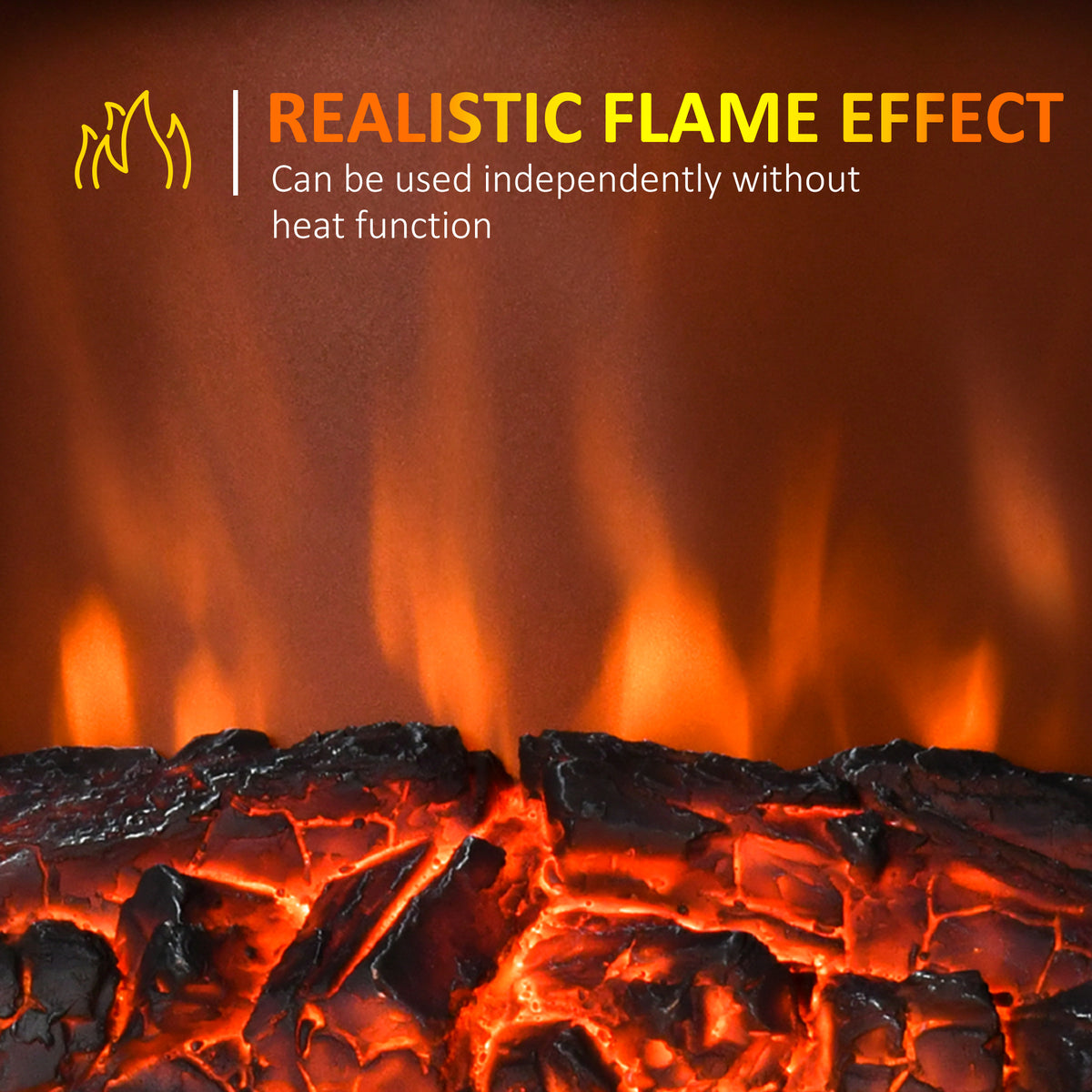 Freestanding Electric Fireplace Heater Flame Effect