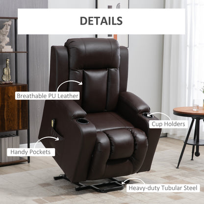 Sillón reclinable y elevador eléctrico de cuero sintético