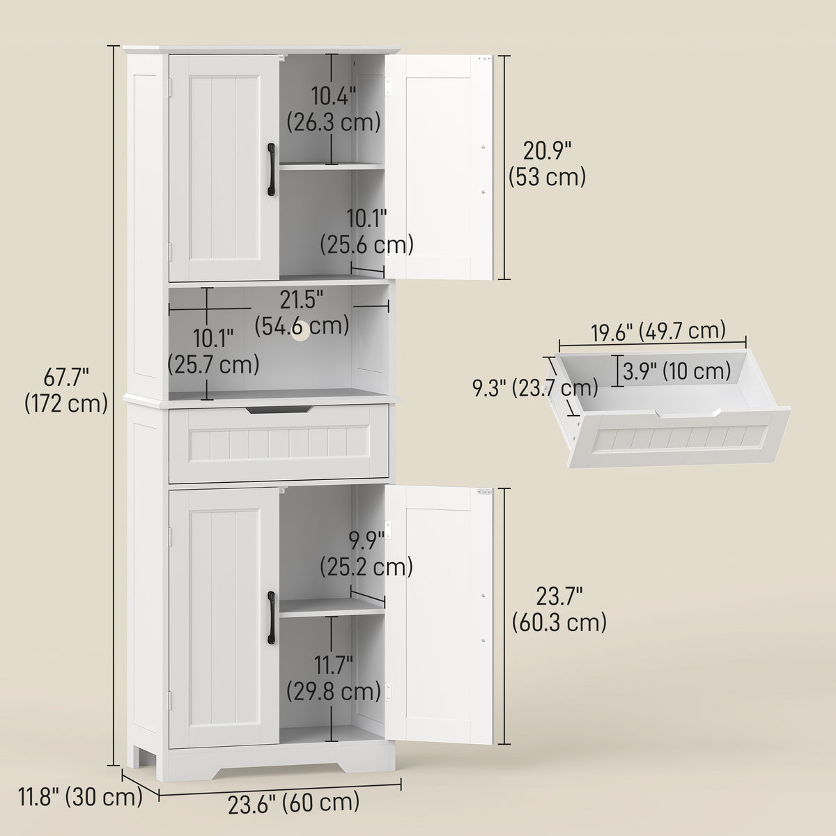 Kitchen buffet with hutch pantry cabinet
