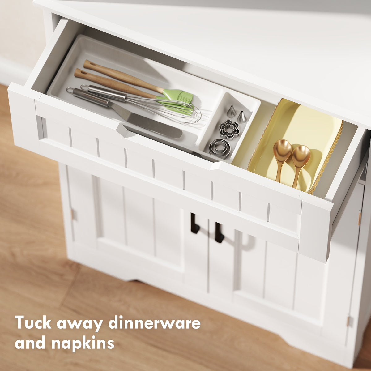 Kitchen buffet with hutch pantry cabinet