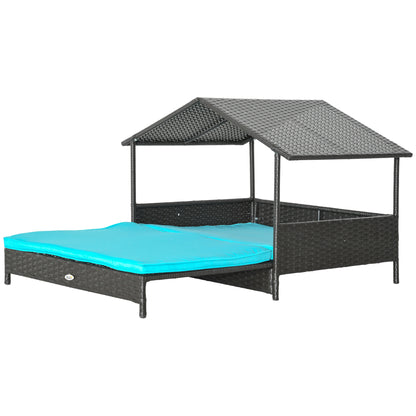Elevated Dog House with Canopy for Medium Dogs