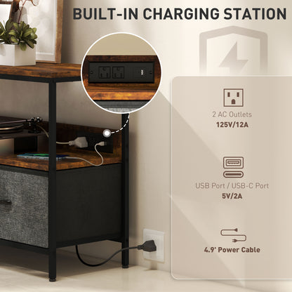 TV Stand with Charging Station