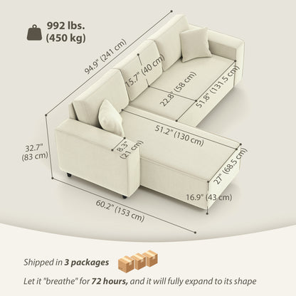 Corner Sofa with Changeable Chaise Corduroy
