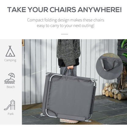 Folding Outdoor Lounge Chair with Adjustable Backrest