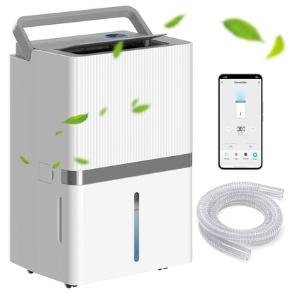 Deshumidificador inteligente WiFi de 100 pintas para grandes superficies
