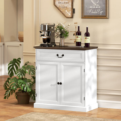 Farmhouse Engineered Wood Kitchen Buffet Cabinet