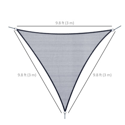 Vela de sombra triangular de 3 m con protección UV
