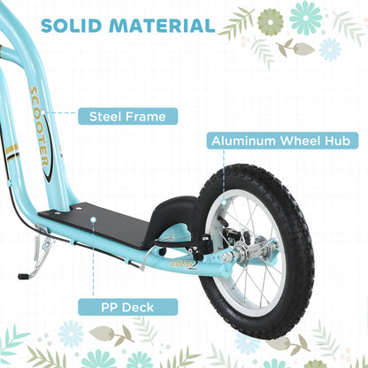 Kids Kick Scooter with Dual Brakes and Inflatable Wheels