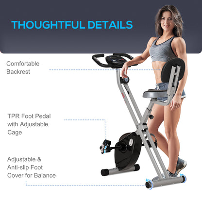 Foldable indoor stationary bike with magnetic resistance