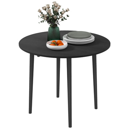 Folding dining table round drop leaf expandable