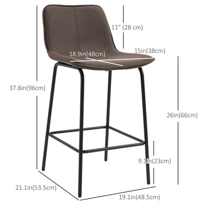 Upholstered counter height bar stools set of 2