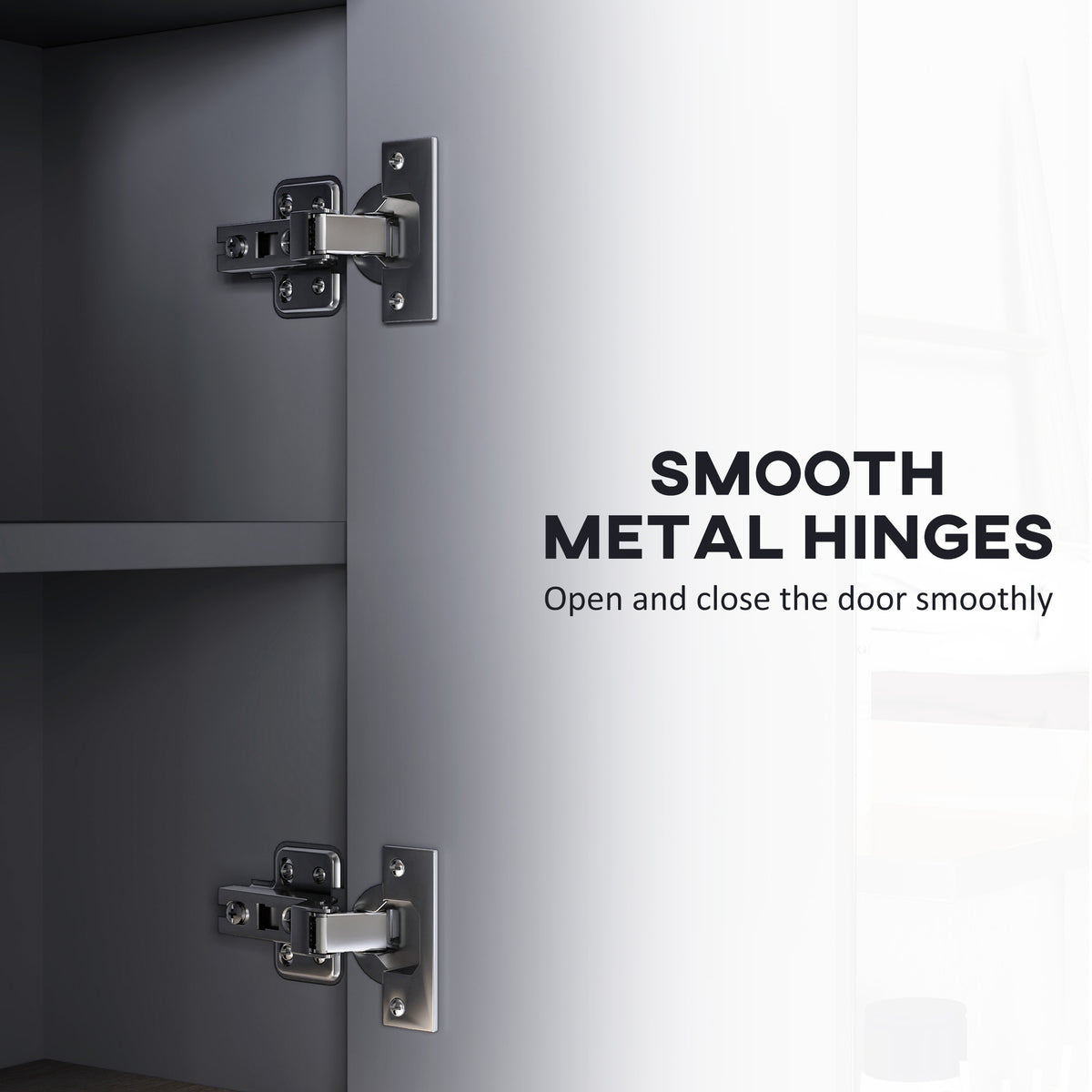 Wall mounted bathroom medicine cabinet with mirror