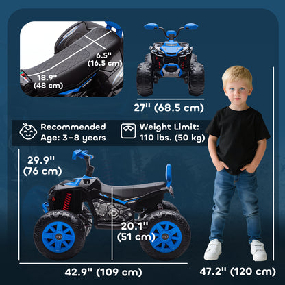 24V Kids All-Terrain 2-Seater Electric Ride-On ATV