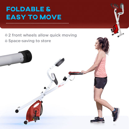 Foldable indoor stationary bike with magnetic resistance
