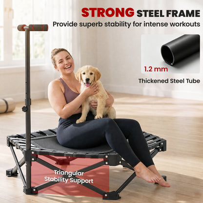 Mini trampolín plegable de entrenamiento con manillar