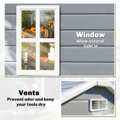 Plastic Garden Shed with Double Doors and Lock