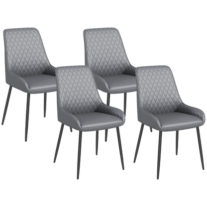 Juego de 4 sillas de comedor tapizadas