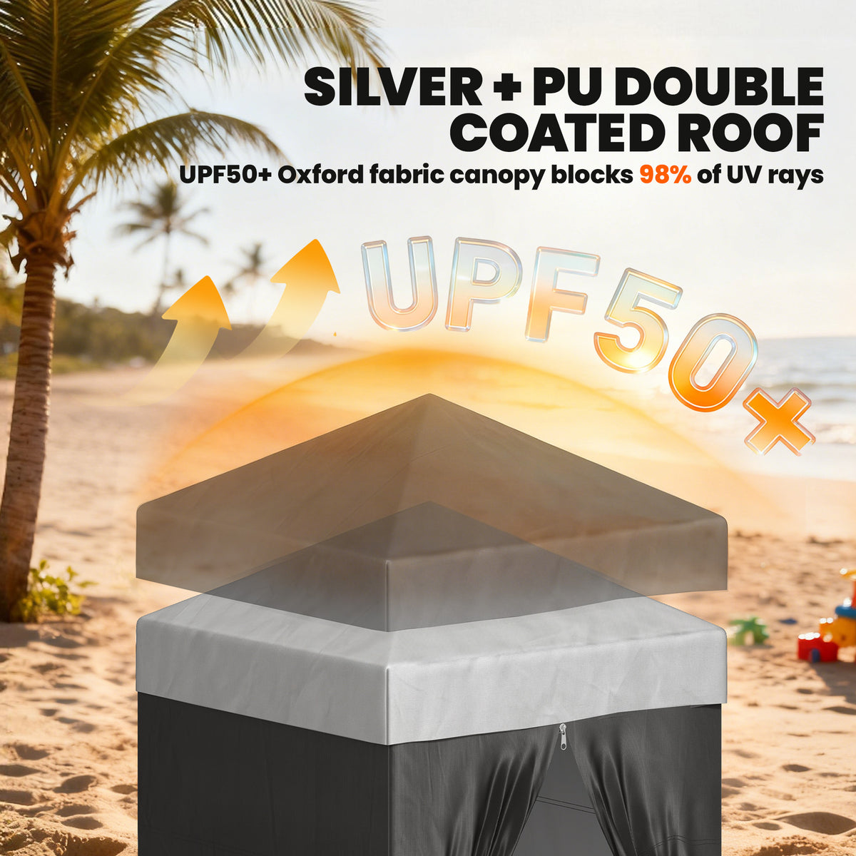 Compact Pop-Up Privacy Canopy Tent UPF 50+