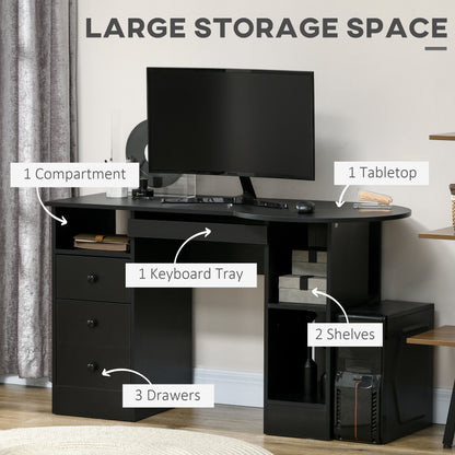 Modern computer desk with storage and drawers