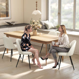 Set of 4 Modern Dining Chairs Velvet Upholstered