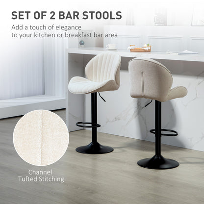 Swivel Bar Stools Adjustable Height Set of 2