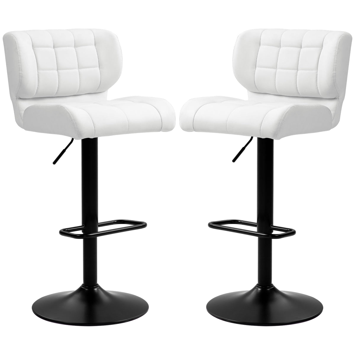 Swivel adjustable bar stools set of 2