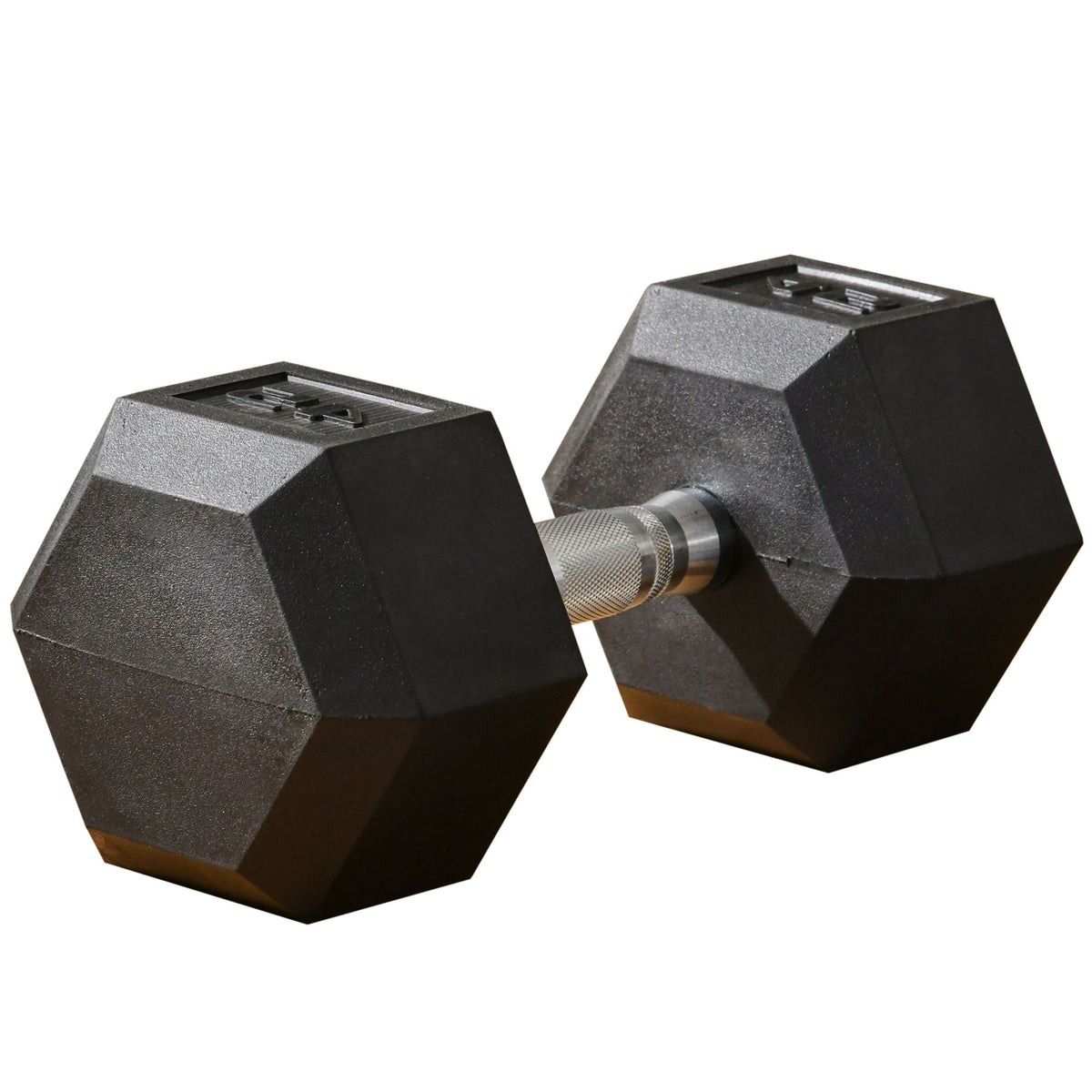 Mancuerna hexagonal de caucho de 45 lb