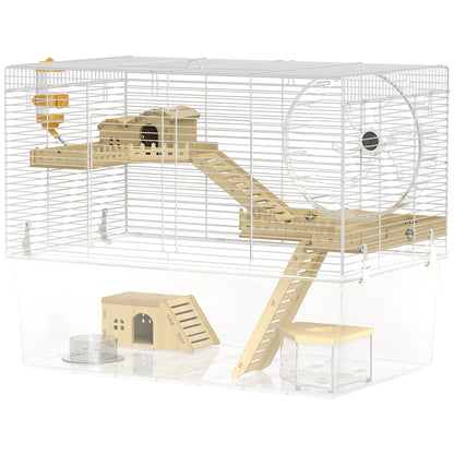Multi-tier hamster cage