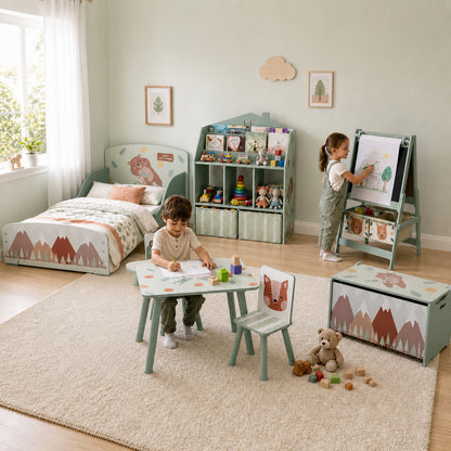 Kids Toy Box with Lid and Safety Hinges