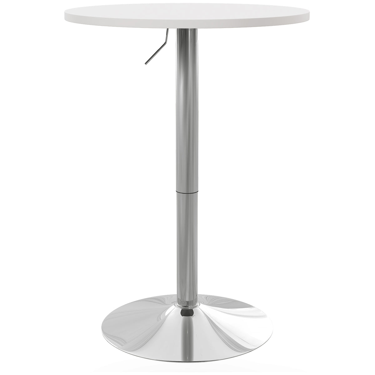 High top round adjustable steel bar table