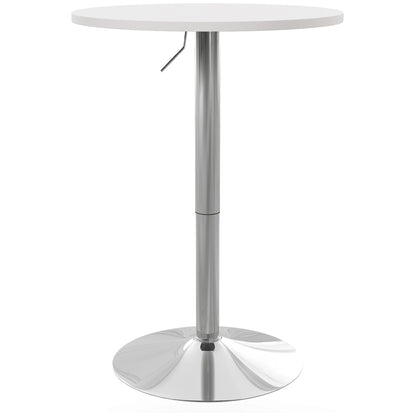 High top round adjustable steel bar table